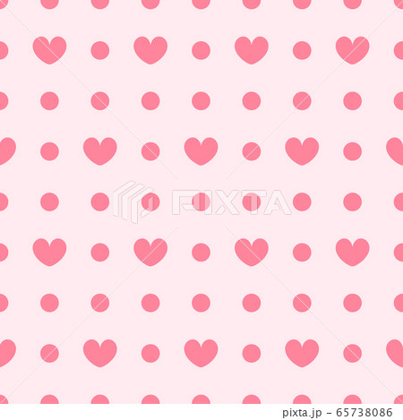 Polka dot pattern with hearts. Seamless vector Polka dot pattern with hearts. Seamless vector 65738086