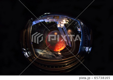 Alien world view from portohole. Extraterrestrial 65738165