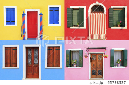 Burano architectural facades, Venice area, Italy Burano architectural facades, Venice area, Italy 65738527