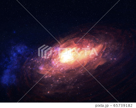 Deep space. Colorful quasar in bright colours 65739182