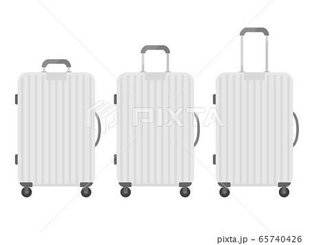 シルバーのスーツケースのイラストのイラスト素材 65740426 Pixta