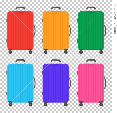 スーツケースのイラストセットのイラスト素材 65740429 Pixta