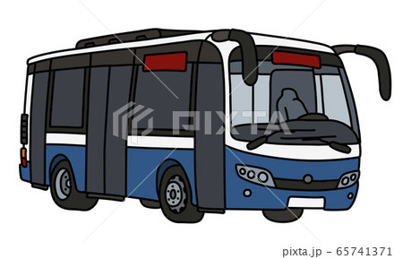 The blue and white city bus The blue and white city bus 65741371