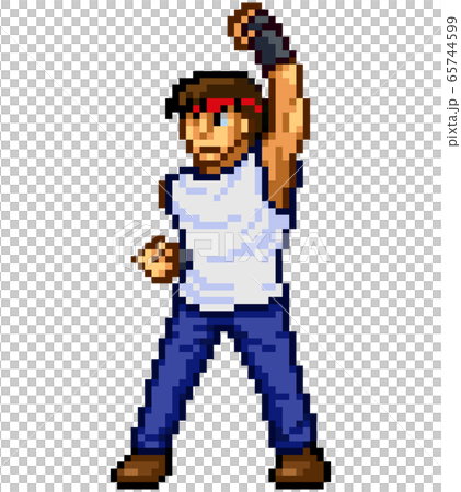 Tシャツ男性格闘家01勝利のイラスト素材