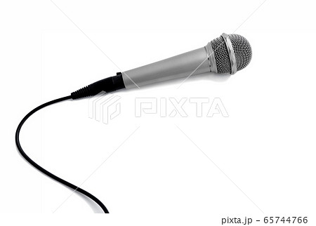 Microphone isolated on white with clipping paths 65744766