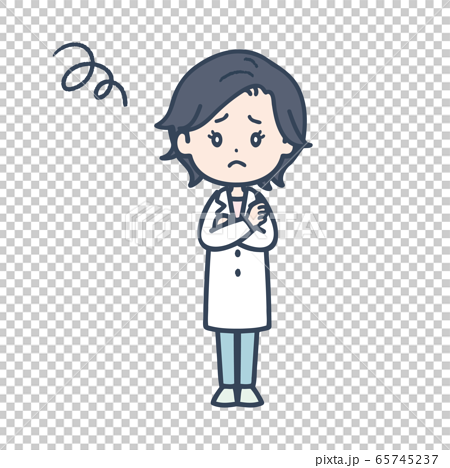 Female Doctor Pose Illustration Stock Illustration