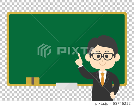 Illustration of a teacher teaching at the blackboard Illustration of a teacher teaching at the blackboard 65746232