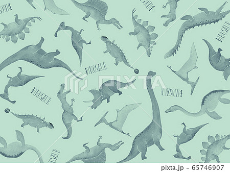 恐竜 背景 テキスタイル 水彩 イラストのイラスト素材