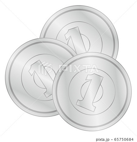 一円硬貨3枚のイラスト素材