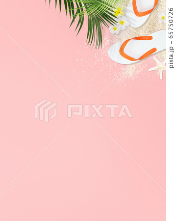 背景-砂浜-ピンク 65750726