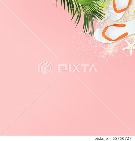 背景-砂浜-ピンク 65750727