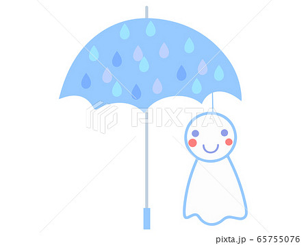 6月梅雨のイラスト可愛いてるてる坊主のイラスト素材