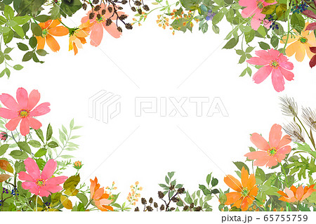 花フレームのイラスト素材
