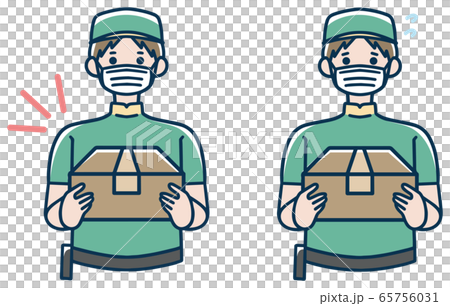 戴著面具的男人的快遞插圖 65756031