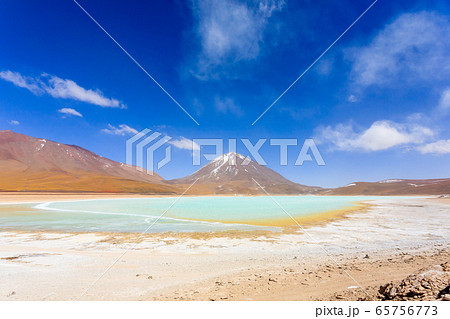 The green Laguna Verde,Bolivia 65756773