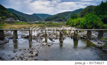 四万十川　沈下橋 65758027