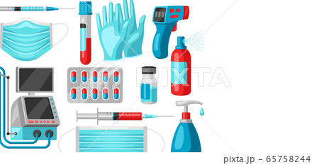 Background with medical equipment and protection. Background with medical equipment and protection. 65758244