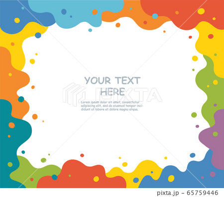 Cover or flyer template with Abstract color paint texture. Art kids. Cover or flyer template with Abstract color paint texture. Art kids. 65759446