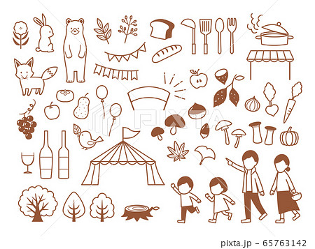illustration of autumn gourmet festival 65763142