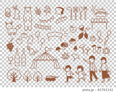 illustration of autumn gourmet festival 65763142