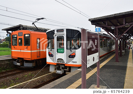 一畑電車北松江線の電鉄出雲市駅から川跡駅と大社線の車窓風景 65764239