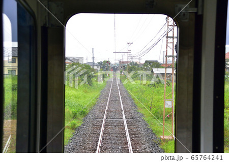 一畑電車北松江線の電鉄出雲市駅から川跡駅と大社線の車窓風景 一畑電車北松江線の電鉄出雲市駅から川跡駅と大社線の車窓風景 65764241