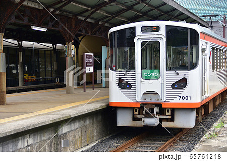 一畑電車北松江線の電鉄出雲市駅から川跡駅と大社線の車窓風景 65764248