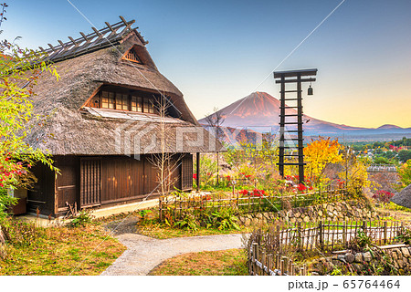 Mt. Fuji, Japan Historic Village 65764464