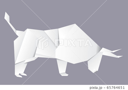 White origami bull 65764651