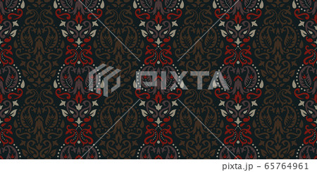 Rectangular seamless Bandana Print vector design for rug, carpet, tapis, shawl, towel, textile, yoga mat. Neck scarf or kerchief pattern design. Traditional ornamental ethnic pattern with paisley. Rectangular seamless Bandana Print vector design for rug, carpet, tapis, shawl, towel, textile, yoga mat. Neck scarf or kerchief pattern design. Traditional ornamental ethnic pattern with paisley. 65764961