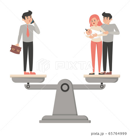 Work and life balance concept vector isolated 65764999