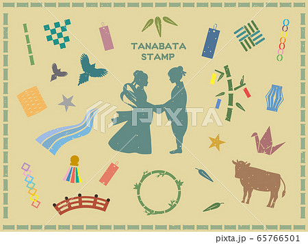 七夕 スタンプセット 65766501