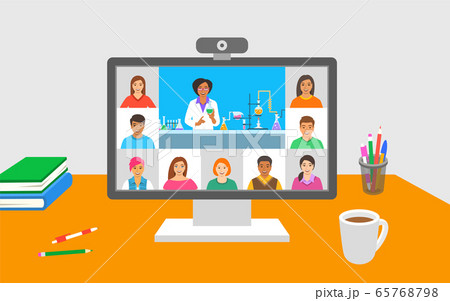 Online education chemistry class teleconference 65768798