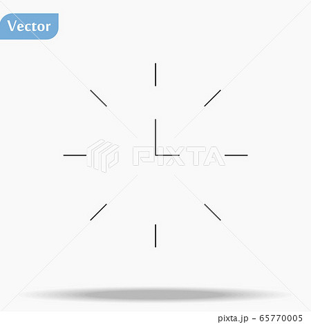 White Clock Design isolated on white background. Ready for your design. Clock Icon. Time is Ticking Concept. Vector EPS10. 65770005