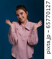 young beautiful brunette model in pink 65770127