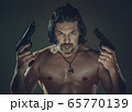 sexy muscular body model portrait of a young man 65770139