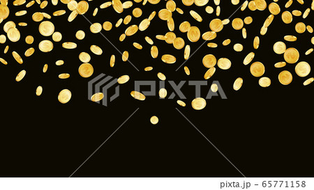 Falling coins background. Casino jackpot or win concept. 65771158
