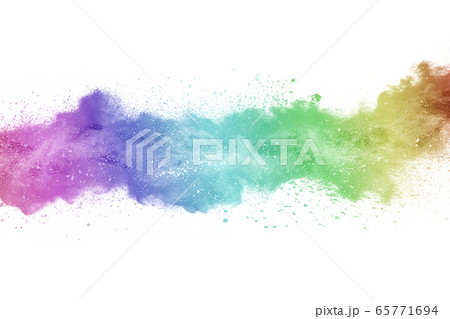 abstract powder splatted background. Colorful powder explosion on white background. Colored cloud. Colorful dust explode. Paint Holi. abstract powder splatted background. Colorful powder explosion on white background. Colored cloud. Colorful dust explode. Paint Holi. 65771694