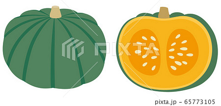 野菜 かぼちゃ 南京 なんきんのイラスト素材