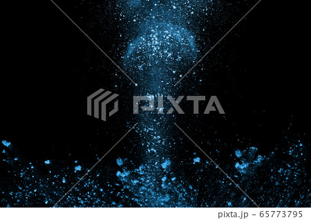 Blue powder explosion on black background. Colored cloud. Colorful dust explode. Paint Holi. Blue powder explosion on black background. Colored cloud. Colorful dust explode. Paint Holi. 65773795