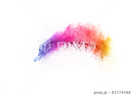 Abstract powder splatted background. Colorful powder explosion on white background. Colored cloud. Colorful dust explode. Paint Holi. Abstract powder splatted background. Colorful powder explosion on white background. Colored cloud. Colorful dust explode. Paint Holi. 65774398