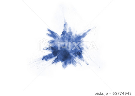Blue powder explosion on white background. Colored cloud. Colorful dust explode. Paint Holi. Blue powder explosion on white background. Colored cloud. Colorful dust explode. Paint Holi. 65774945
