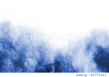 Blue powder explosion on white background. Colored cloud. Colorful dust explode. Paint Holi. Blue powder explosion on white background. Colored cloud. Colorful dust explode. Paint Holi. 65775331