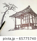 モノクロ 建物 住宅 65775740