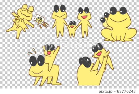 Frog family illustration collection (yellow) Frog family illustration collection (yellow) 65776243