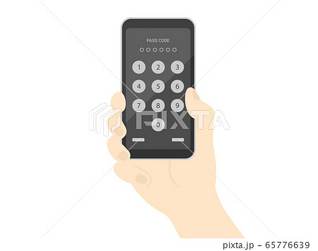 スマートフォンを持つイラスト スマートフォンを持つイラスト 65776639