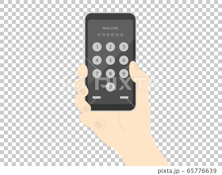 スマートフォンを持つイラスト スマートフォンを持つイラスト 65776639