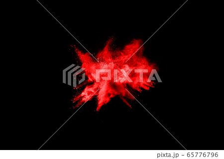 abstract red powder explosion on black background.abstract red powder splatted on black background. Freeze motion of red powder exploding. abstract red powder explosion on black background.abstract red powder splatted on black background. Freeze motion of red powder exploding. 65776796