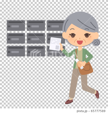 Senior woman posting 65777589