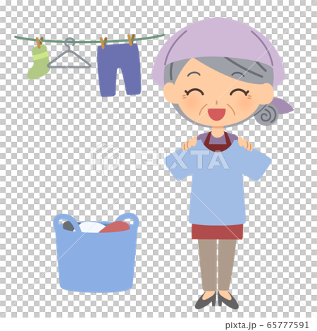 Senior woman washing 65777591